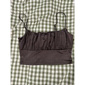 Chocolate Brown Satin Tank